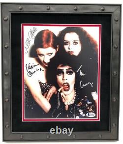 Rocky Horror Picture Show Cast Signed Autograph X3 Photo Tim Curry Framed Bas