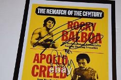 Rocky II 2 Cast Signé 11x17 Affiche Sylvester Stallone Shire Young Beckett Coa