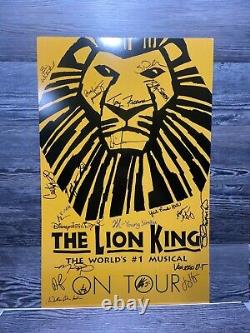 Roi Lion, en tournée, avec la distribution signée, affiche/poster de Broadway, numéro un musical
