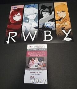 Rwby Anime Cast Signé 8x10 Photo Jsa Coa