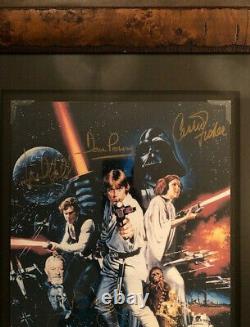 STAR WARS ÉPISODE IV UN NOUVEL ESPOIR CAST SIGNE 11 x 14 avec COA X6