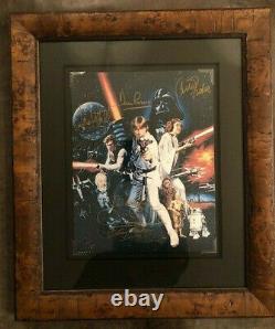 STAR WARS ÉPISODE IV UN NOUVEL ESPOIR CAST SIGNE 11 x 14 avec COA X6