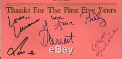 Saturday Night Live Cast (6) Avec Bill Murray Signé Autographié Cut Psa / Adn Et Jsa