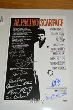 Scarface Al Pacino & Cast Indicumé 11x17 Photo Psa Loa