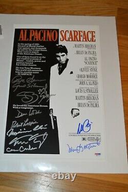 Scarface Al Pacino & Cast Indicumé 11x17 Photo Psa Loa
