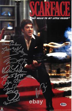 Scarface Cast Autographed 11x17 Movie Poster Photo Al Pacino Beckett Bas 7