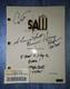 Scénario De Saw Signé à La Main Avec Certificat D'authenticité Tobin Bell, Cary Elwes, Shawnee Smith