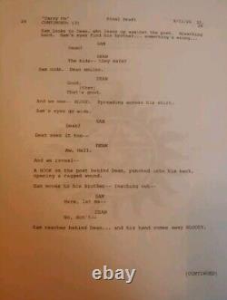 Script de la finale Carry On de Supernatural signé par le casting - Autographe de Jensen Ackles