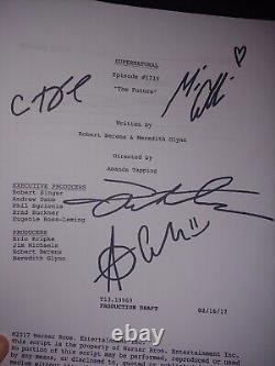 Script signé de la distribution de Supernatural S12E19 L'Avenir Jensen Ackles Autographe
