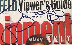 Seinfeld Cast Signé Autographe X4 1997 Divertissement Hebdomadaire Jsa Loa Free S&h