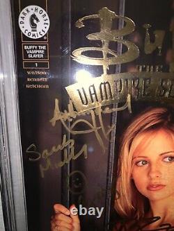 Signé Buffy The Vampire Slayer 1 Cgc 9.6 Sarah Michelle Gellar & Original Cast