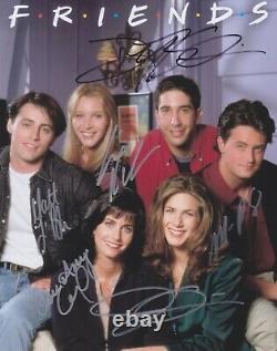 Signé Cast Of Friends 6 Autographed Coa Aniston Kudrow Perry Leblanc Schwimmer