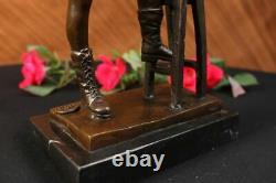 Signé Original Hot Cast Ouvrier Gay Thème Bronze Sculpture Statue