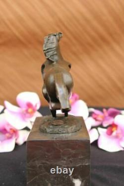 Signé Résumé Original Art Noveau Hot Cast Bronze Tête De Cheval Buste Sculpture Nr