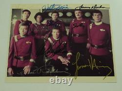 Star Trek 1960 Sci-fi Tv Série Photo Rare Cast Signe 8 Autograph Signatures