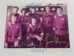 Star Trek 1960 Sci-fi Tv Série Photo Rare Cast Signe 8 Autograph Signatures