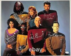 Star Trek La Nouvelle Génération Cast JSA Signed Autograph 16 x 20 Patrick Stewart