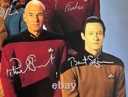 Star Trek La Nouvelle Génération Cast JSA Signed Autograph 16 x 20 Patrick Stewart