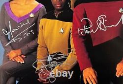 Star Trek La Nouvelle Génération Cast JSA Signed Autograph 16 x 20 Patrick Stewart