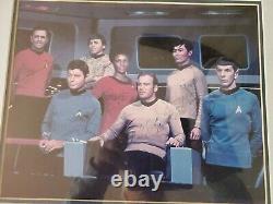 Star Trek Original Cast Autographed Photo Et Plaque En Édition Limitée Avec Coa