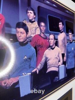 Star Trek Original Cast Signé Photo & Edition Limitée Plaque 1627/2500 Coa