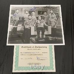 Star Trek Original photo signée par le casting complet de huit membres avec COA