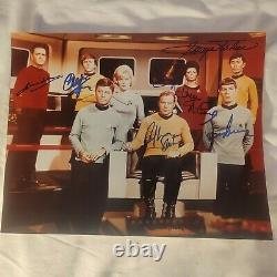 Star Trek Série Originale Coulé Signé Six Signatures