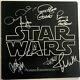 Star Wars Cast Signé Album Harrison Ford Pêcheur John Williams Carrie Pas Poster