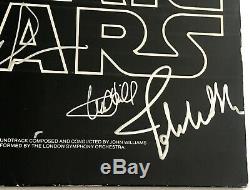 Star Wars Cast Signé Album Harrison Ford Pêcheur John Williams Carrie Pas Poster