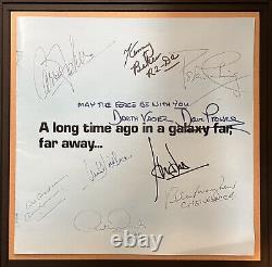 Star Wars Cast Signé X9 Lp Insert 1977