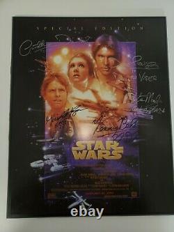 Star Wars Cast Signed Picture Rare 20,5x 16