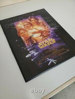 Star Wars Cast Signed Picture Rare 20,5x 16