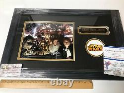 Star Wars Cast X3 Signé À La Main 8x10 Photo Framed Avec Coa Mayhew Fisher Ford