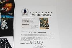 Star Wars Episode IV Un nouvel espoir Affiche du film signée par le casting Coa X5 Beckett Coa Bas