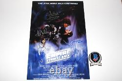 Star Wars : L'Empire contre-attaque - Affiche de film signée par le casting Ford Lucas Fisher Coa