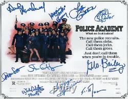 Steve Guttenberg Cast X10 Signé 11x14 Police Academy Photo Autographe Jsa Coa