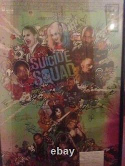 Suicide Squad Cast Signed Movie Poster-margot Robbie-signed Par 12