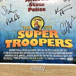 Super Troopers Autographié Affiche Signée 27x19 Membres De Casting Originaux 2001 Pinup