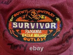 Survivor 12 Panama Exile Island Cast Signé Autographied Chapeau Cap Probst Burnett