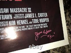 Texas Chainsaw Massacre 3 Cast Signed Original 1-sheet Horror Movie Poster + Coa