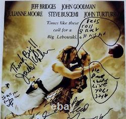 The Big Lebowski Cast Signé 11x17 Affiche Du Film Photo Jeff Bridges Auto Psa Coa