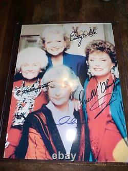 The Golden Girls Cast Signed Autographié Photo With Coa Plastic Sleeve Idol Images