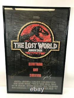 The Lost World Jurassic Park Movie Poster Autographié Par Cast Avec Coa Encadré