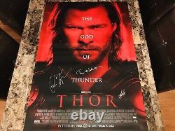 Thor Stan Lee Chris Hemsworth Tom Hiddleston Cast A Signé Une Affiche De Cinéma 1-feuille +