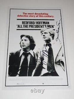 Tous les hommes du président Cast Signé Autographié X2 12x18 Affiche Photo Hoffman +