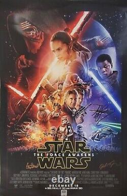 Trouvaille rare: Affiche STAR WARS signée par le casting, format 27x40 avec certificat d'authenticité.