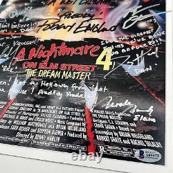 Un cauchemar sur Elm Street 4 Dream Master affiche signée par le casting 11x17 Beckett