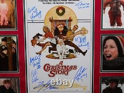 Une histoire de Noël Cast Signé 11x17 Photo x6 Schwartz Billingsly Flick JSA COA R