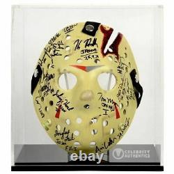 Vendredi 13 Jason Voorhees Cast Autographed 11 Scale Mask With Display Case