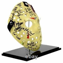 Vendredi 13 Jason Voorhees Cast Autographed 11 Scale Mask With Display Case